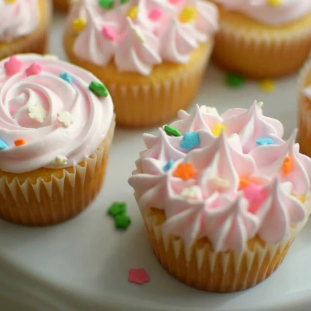 Cupcakes de vainilla. Muffins y cupcakes