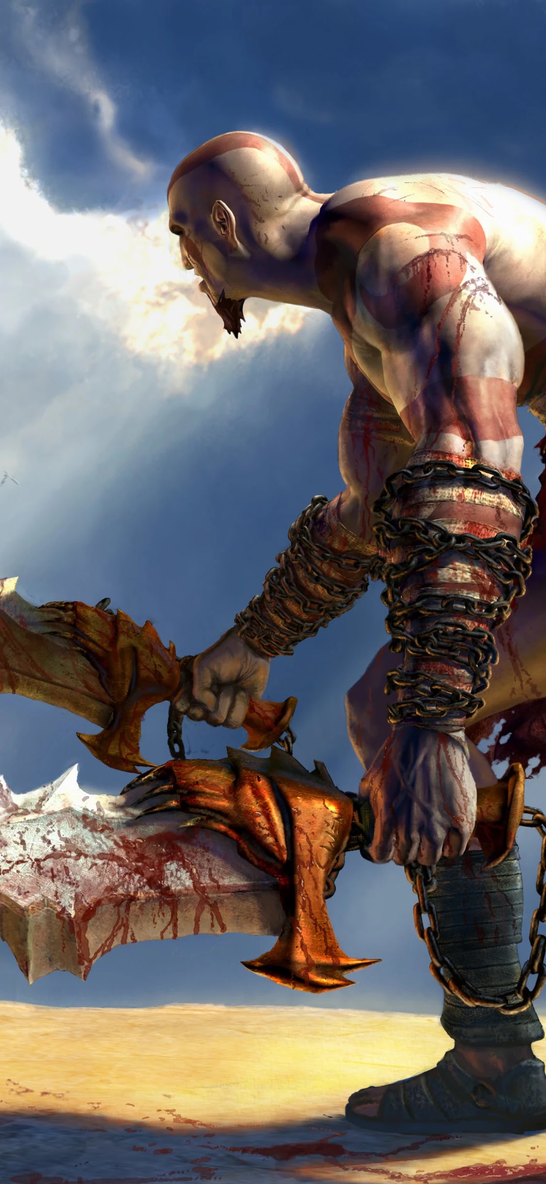 Kratos phone wallpaper - Video Game - God Of War - ponselwallpaper