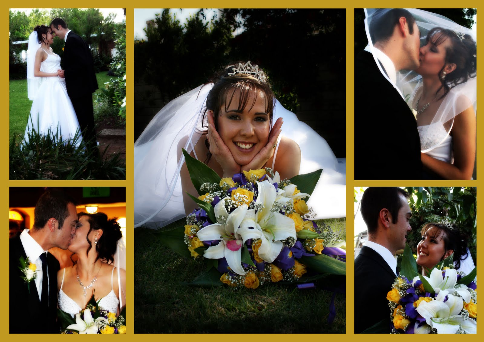 purple and yellow wedding