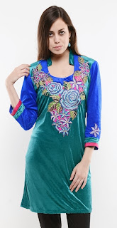 Folklore Velvet Kurti