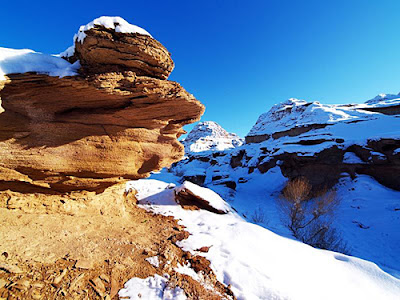 snow in a desert