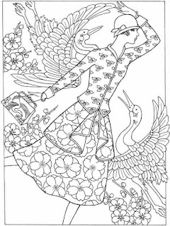 florist fashion show printable coloring pages for adult