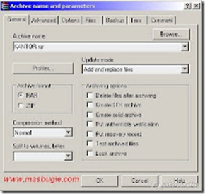 archive format dan parameter
