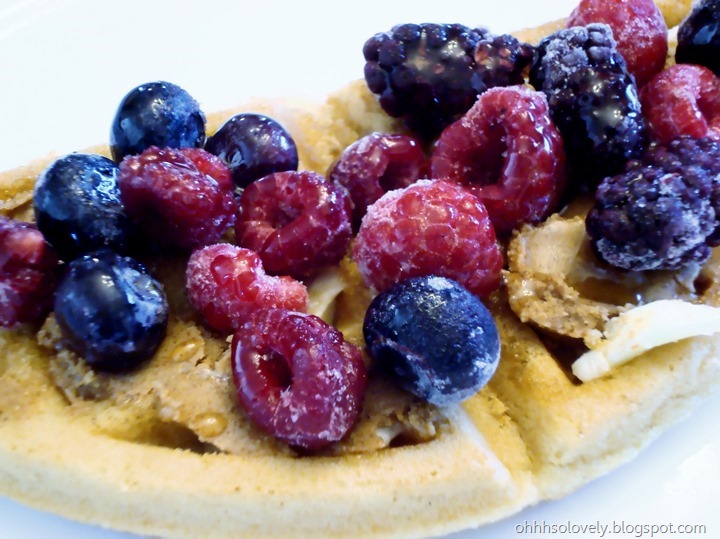 waffles and berries