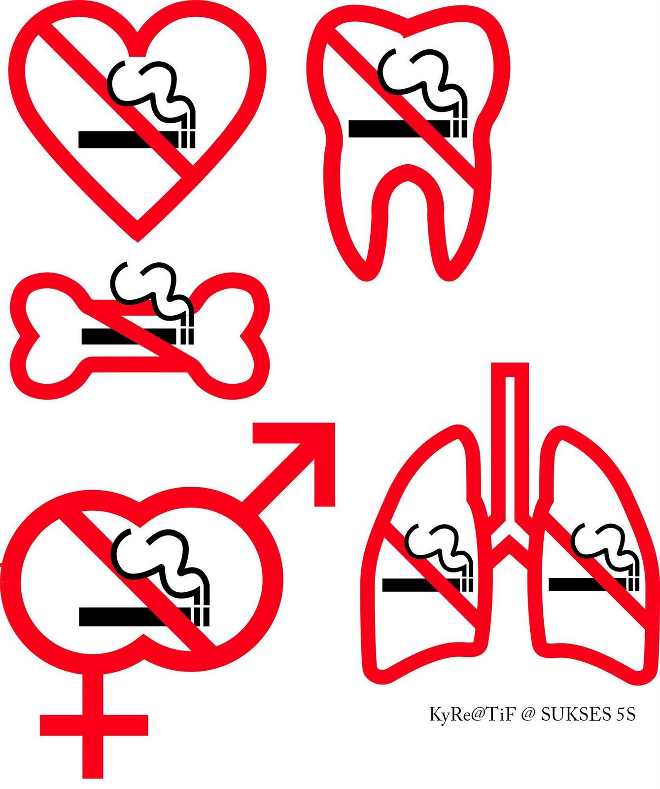 SUKSES 5S KREATIF Logo Dilarang Merokok