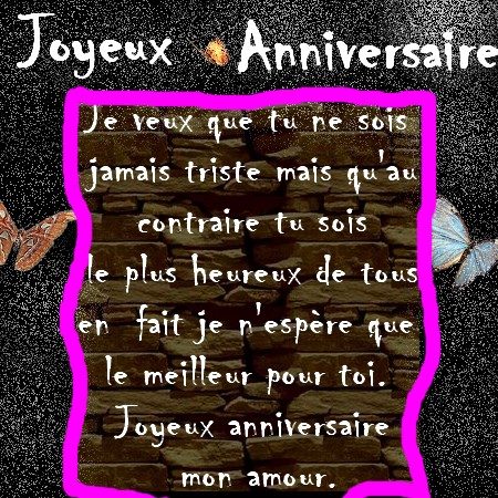 Mots D Amour Pour Anniversaire