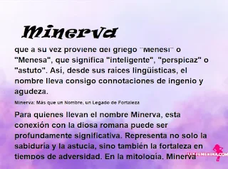 ▷ Significado del nombre Minerva