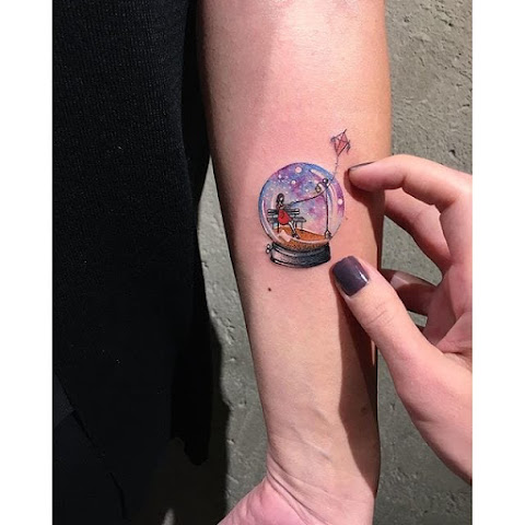 Dainty Miniature Tattoos Of Sceneries By Eva Krbdk