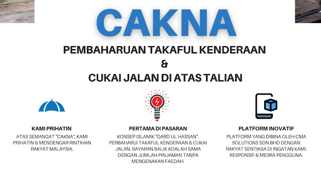 CAKNA Tawar Skim Pembaharuan Takaful Dan Cukai Jalan (SPTC) Melalui Aplikasi Digital