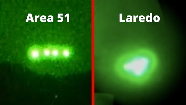 Laredo Texas and Area 51 UFO sighting in night vision.