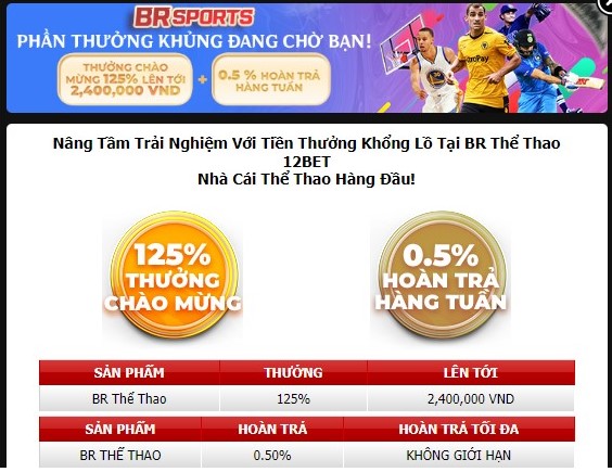 BR Thể thao-Sảnh mới nhiều ưu đãi tại 12BET Thuong%20br