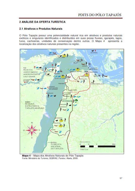 DIAGNÓSTICO DA ÁREA E DAS ATIVIDADES TURÍSTICAS DO PÓLO TAPAJÓS - NOVEMBRO 2010 - PARTE I – PARÁ – BRASIL