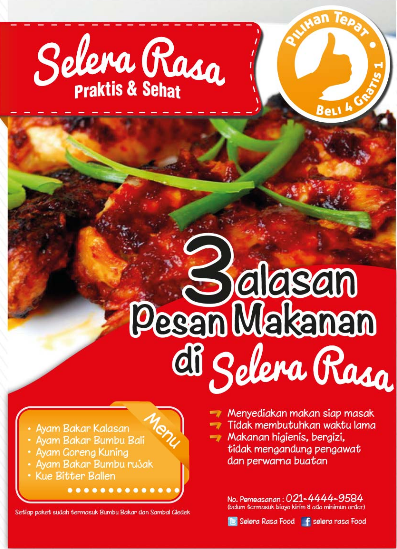 13 Contoh Desain Brosur Makanan Menarik, Simple, Elegan 