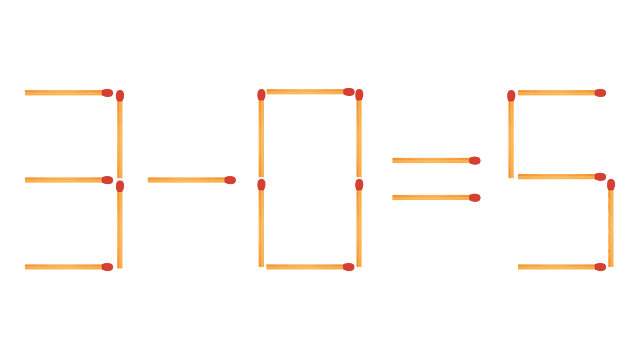Bài toán que diêm #2 | Di chuyển 2 que diêm để có kết quả đúng?