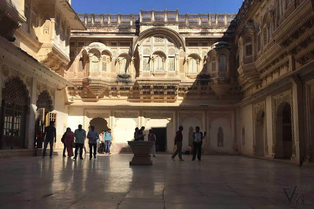 One of the beautiful courtyards inside the Palace