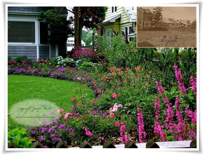 flower pot landscaping ideas Front Yard Cottage Garden Design | 691 x 525