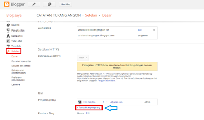 Cara Paling Mudah Merubah Email Admin Blog Pada Blogspot