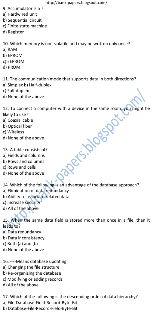 general knowledge questions for bank clerical exams