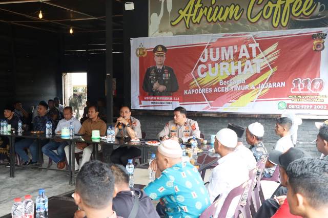Jum’at Curhat, Kapolres Aceh Timur Dengar Langsung Aspirasi Masyarakat Peudawa