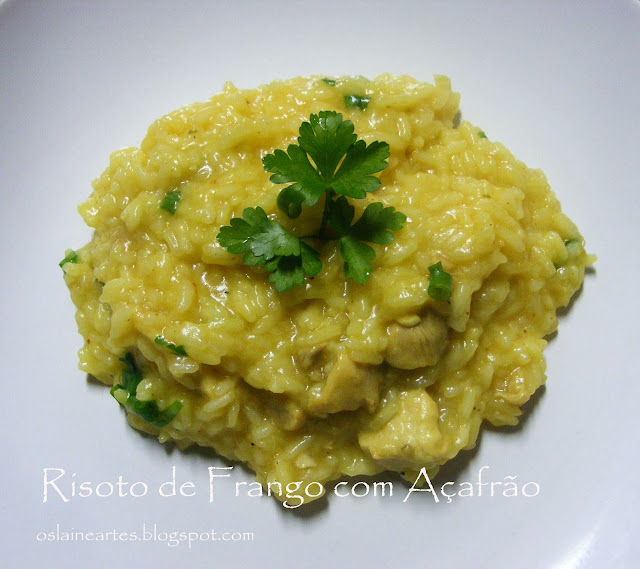 Risoto de Frango com Açafrão