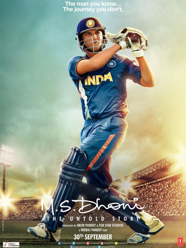 M.S.Dhoni The Untold Story first look, Poster of upcoming movie hit or flop, Sushant Singh Rajput, Kiara Advani upcoming movie 2016 release date, star cast