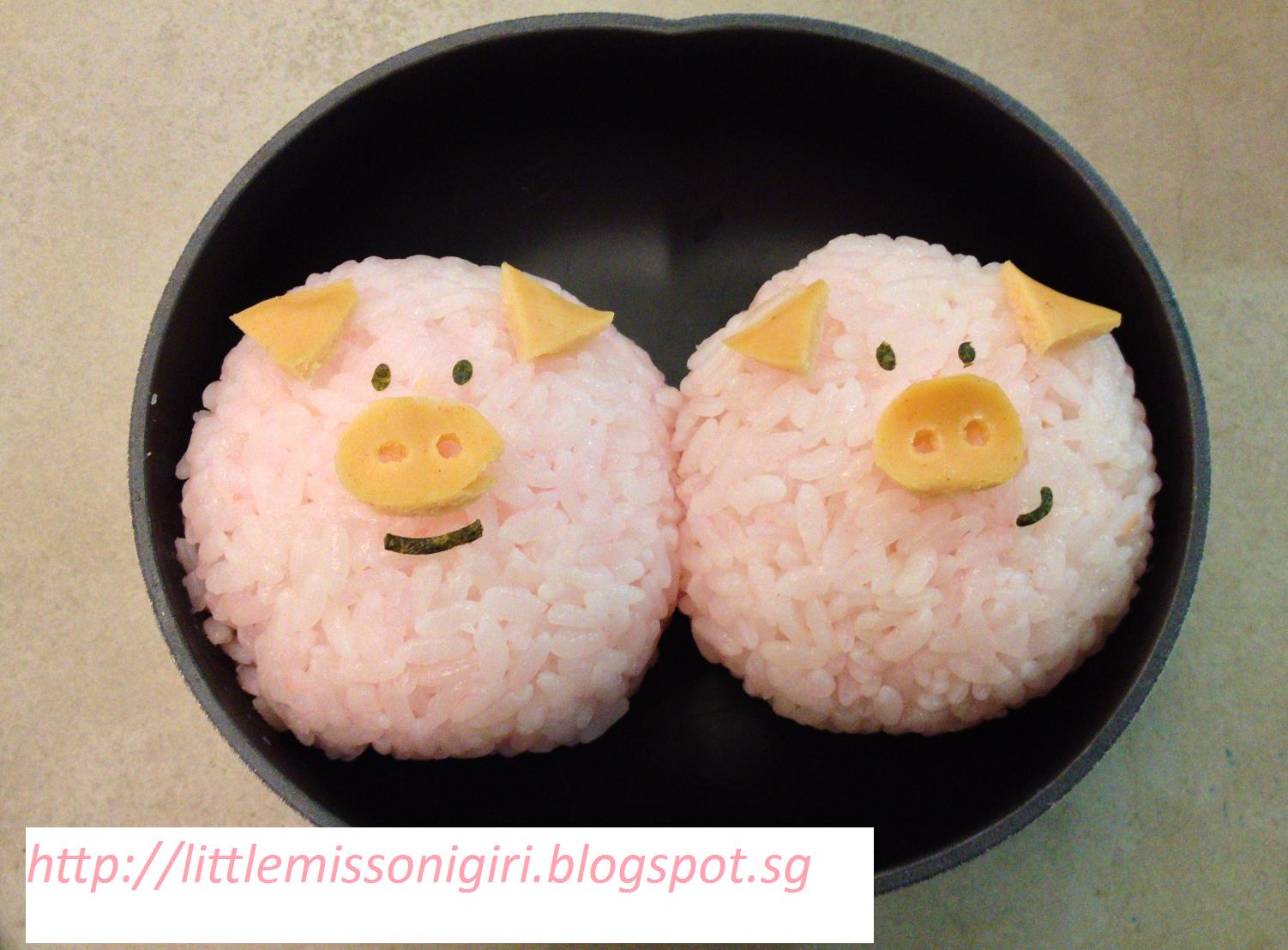 Mr Pig Kyaraben 豚さんのキャラ弁 Little Miss Bento