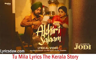 तू मिला Tu Mila Lyrics The Kerala Story & KS Chithra