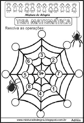 Matemática,adição e subtração,dia das bruxas