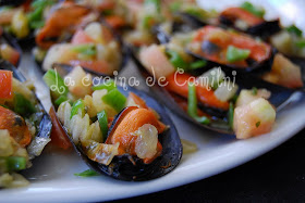 Mejillones con picadillo (La cocina de Camilni)