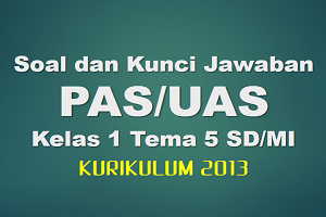 Download Soal dan Kunci Jawaban PAS/UAS Kelas 1 Tema 5 SD/MI Kurikulum 2013