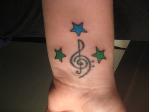 Treble Clef Tattoo idea. Bass Clef Tattoo idea