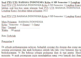 soal-pts-uts-bahasa-indonesia-kelas-6-sd-semester-1-lengkap-kunci-jawaban