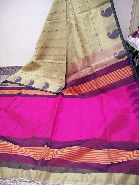 khadi Handloom Resham Saree 