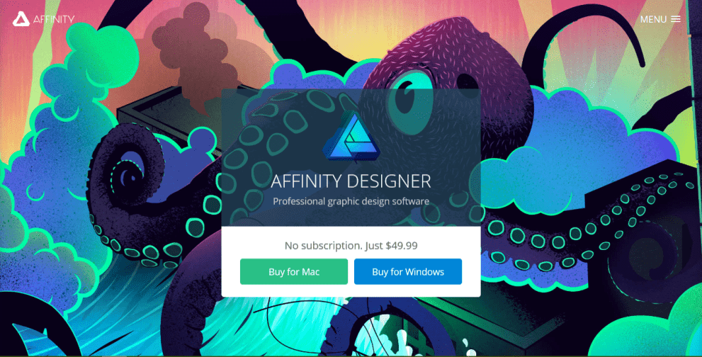 Review ulasan lengkap Affinity Designer - Affinity Screenshoot Harga