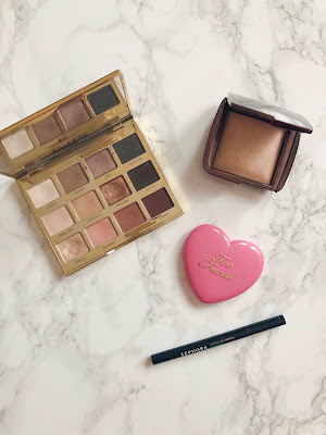 makeup beauty blogger sephora tarte eyeshadow palette eyeliner hourglass powder too faced blush 