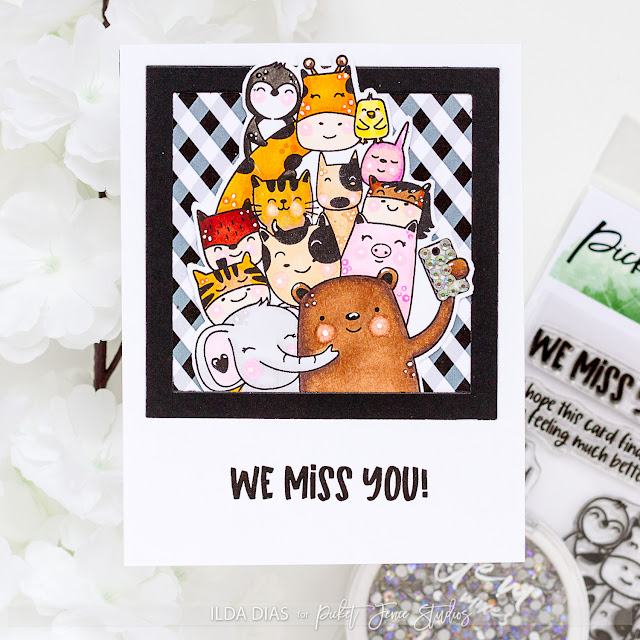 Saying Hello Cover Plate, Animal Crackers - We Miss You, Baby Critters, Rainbow, May Release, Cards, Picket Fence Studios,how to, hand made card, Stamps, stamping, card making, ilovedoingallthingscrafty,