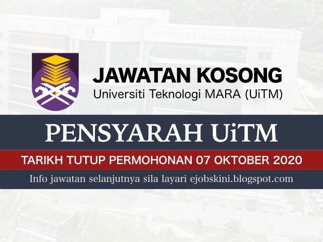 uitm jawatan kosong pensyarah