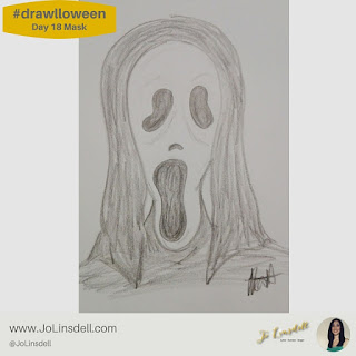 #Drawlloween Day 18 mask #Drawing #challenge