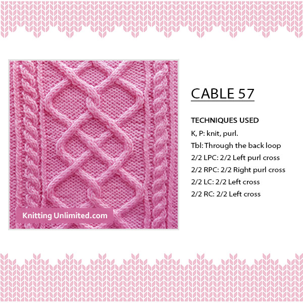 [Advanced Cable Knitting] Start the Cable Project of Your Dreams with Cable No 57. 50 Stitches and 28-repeat.