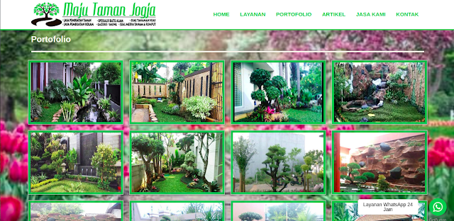 Tampak website Maju Taman Jogja, foto: screenshots