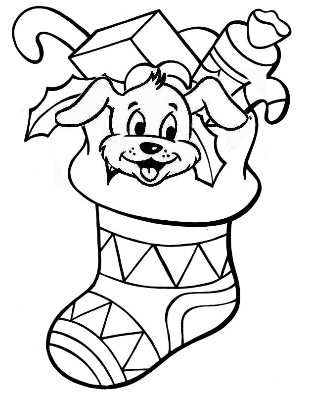 Christmas Stocking Coloring Pages