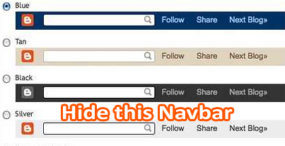 Hide Navbar from blogger shinemat.com saimoom