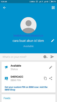 cara daftar buat akun bbm