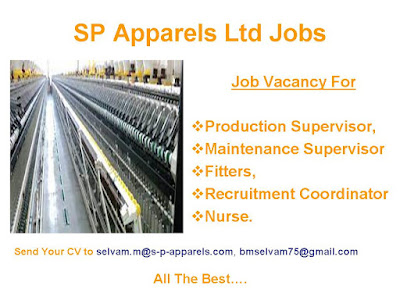 SP Apparels Ltd Jobs