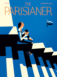 Ilustración de Malika Favre para revista The Parisianer