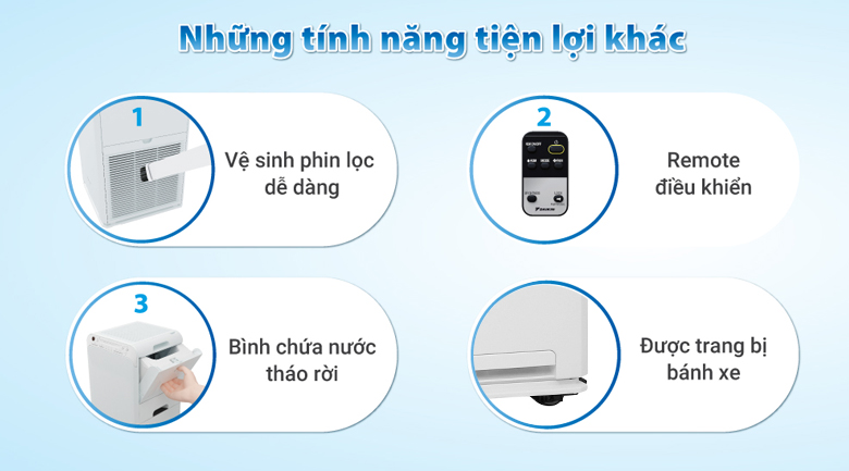 Máy lọc không khí Daikin MCK55TVM6 - Có nhiều tính năng tiện ích đi kèm Máy lọc không khí Daikin MCK55TVM6 - Có nhiều tính năng tiện ích đi kèm