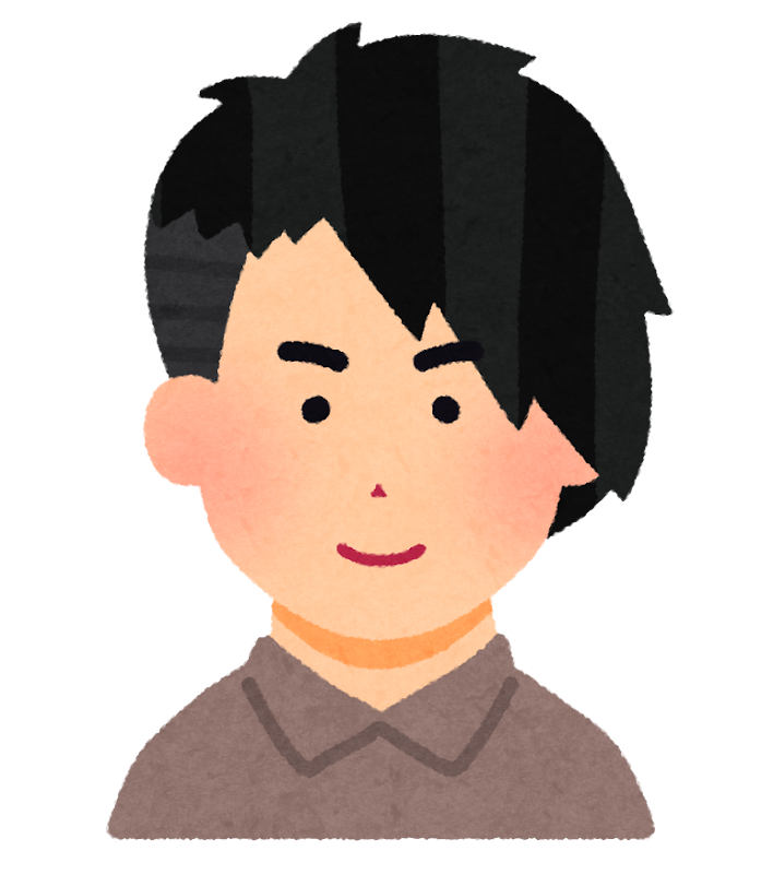 アシンメトリーの髪型の男性のイラスト かわいいフリー素材集 いらすとや