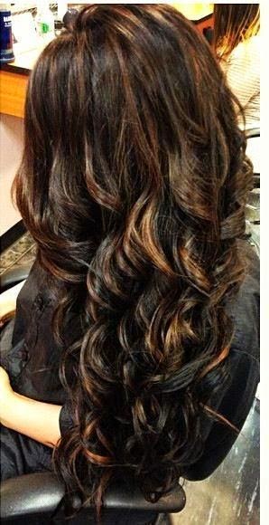 Johanna Braddy: 12 Flattering Dark Brown Hair with Caramel 