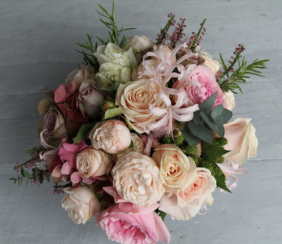 Vintage Romance Wedding Bouquet English Garden Roses and Herbs