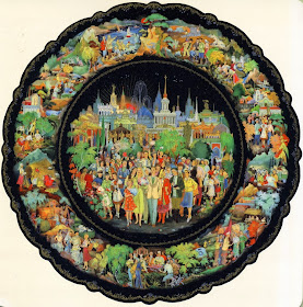 Palekh lacquered miniature 1955
